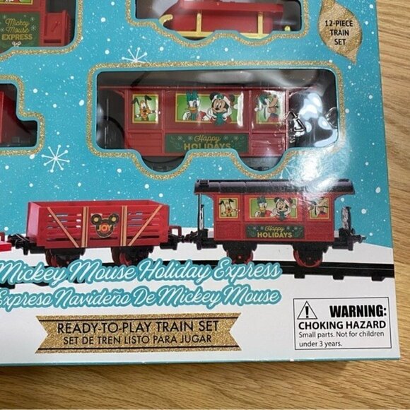 Disney Mickey Mouse Christmas Train NEW Holiday Express Light Sound - Picture 2 of 4